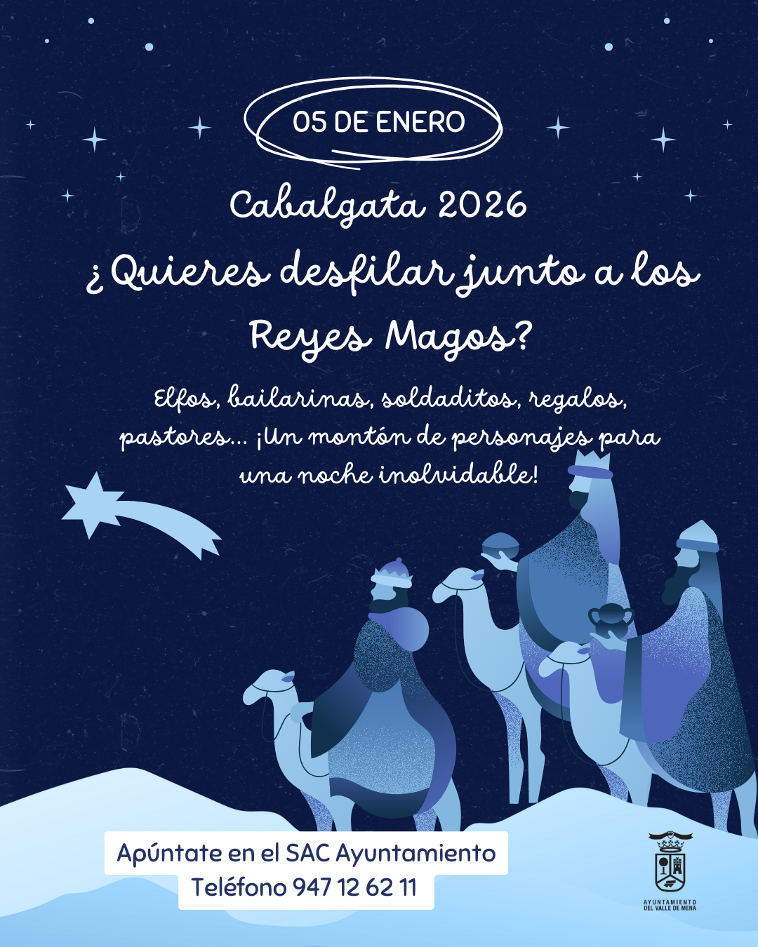 Anímate y participa en el desfile de la Cabalgata 2026.