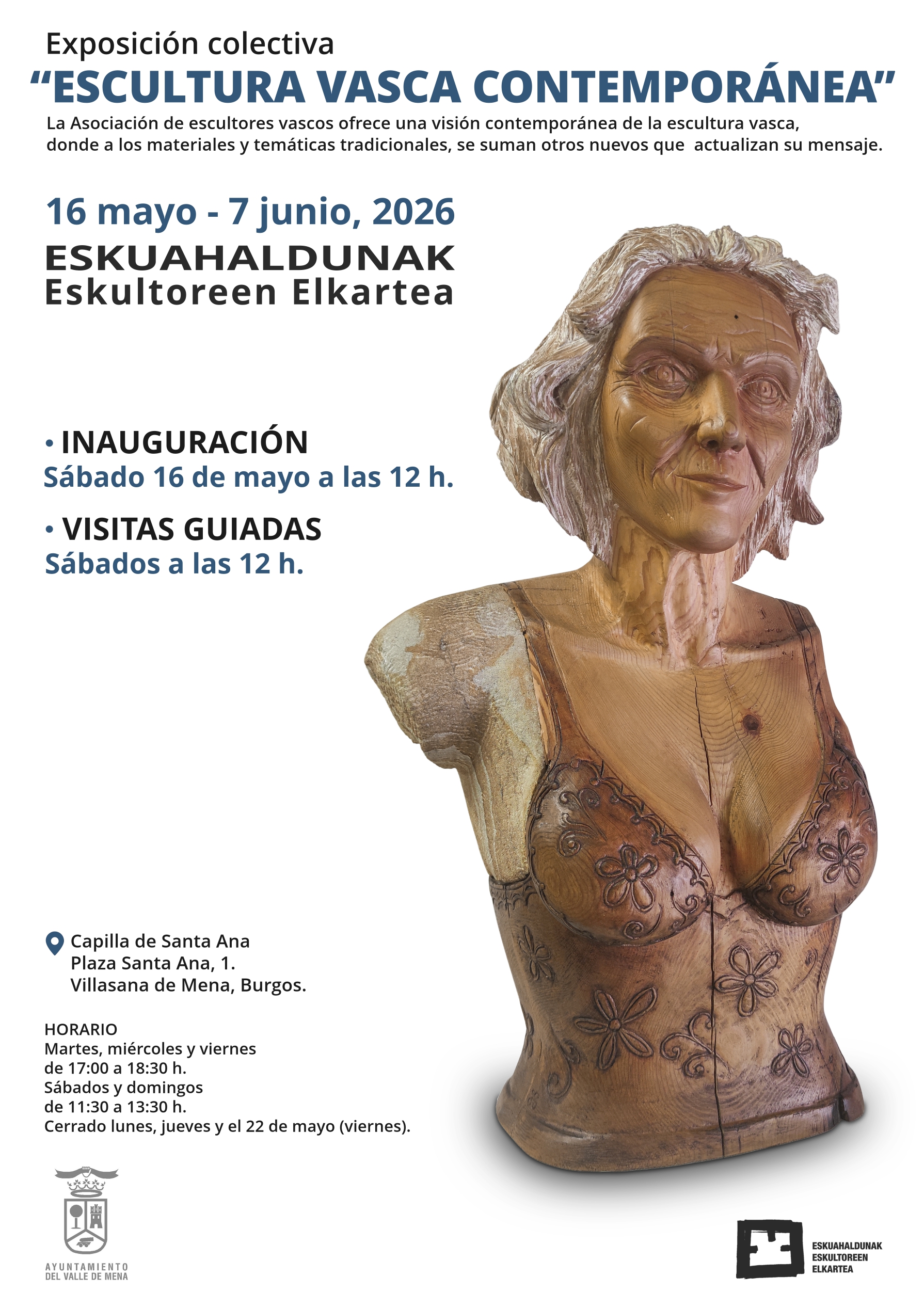 DEL 16 DE MAYO AL 7 DE JUNIO EXPOSICIÓN  DE LA ASOCIACIÓN DE ESCULTORES VASCOS/EEE